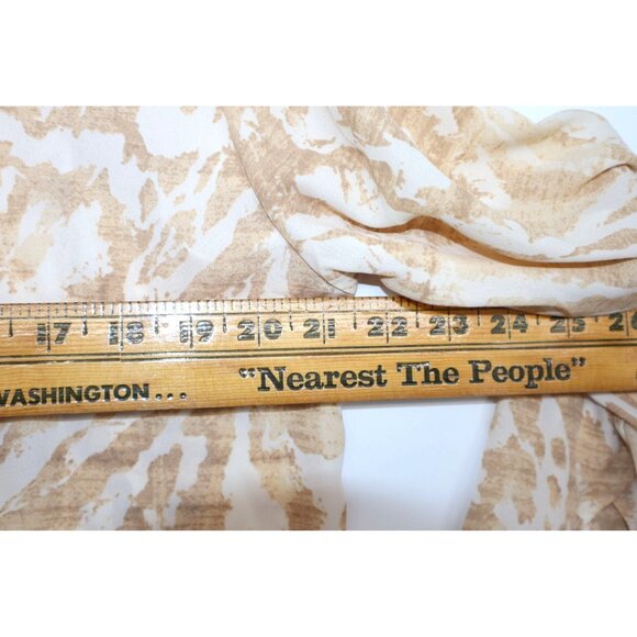 Beautiful By Lawrence Zarian Animal Print Asymmetrical Top M Grannycore - Picture 7 of 10